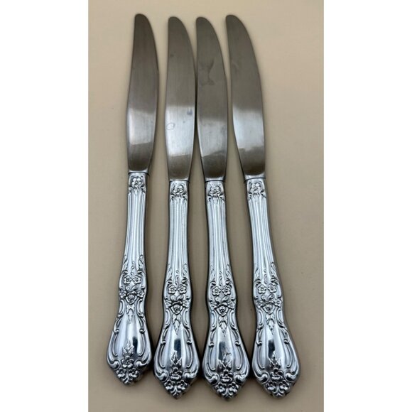 4 Oneida Distinction Deluxe KENNETT SQUARE Stainless Knives - Picture 4 of 5